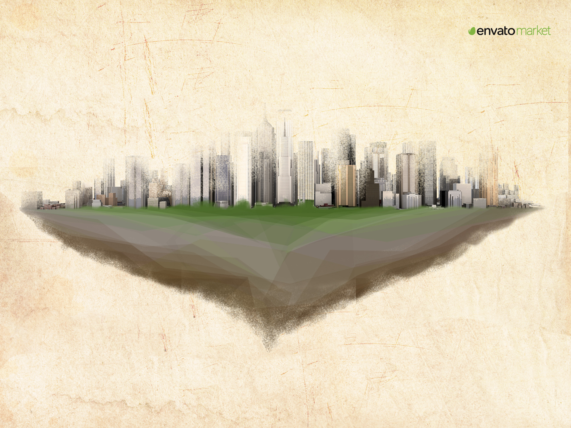 Designed by Swaraj Sarkar - Special Mention in “Urban” themed wallpaper contest by Evanto Market