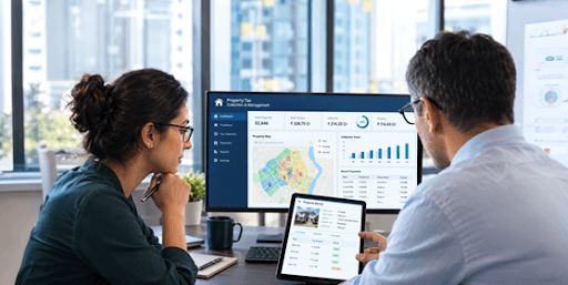 Property tax collection and management app