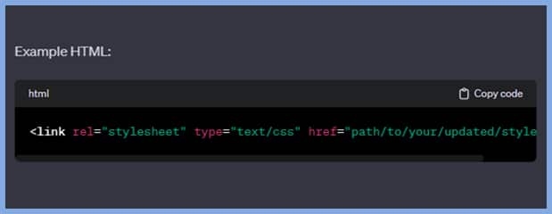 Link CSS in HTML