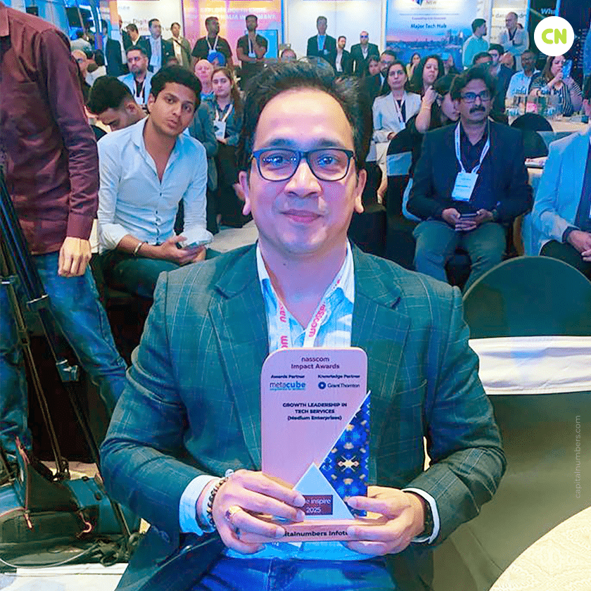 Mukul Gupta with the NASSCOM Award