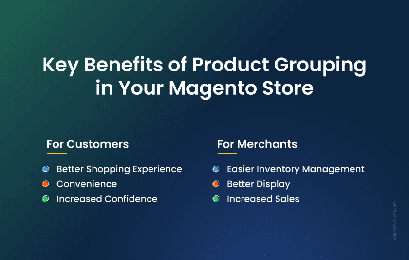 Benefits of Magento product grouping