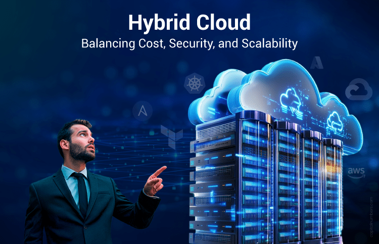 Hybrid cloud for balancing cost security and scalability