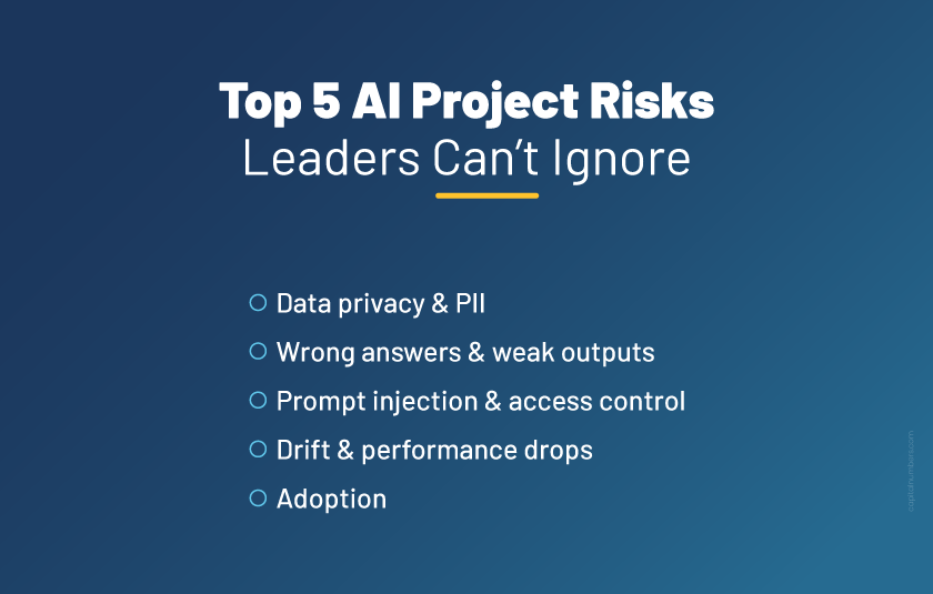 Key risks leaders must plan for AI projects