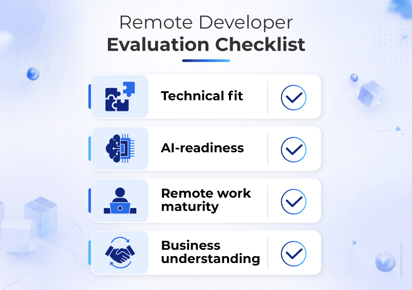 Remote Developer Evaluation Checklist