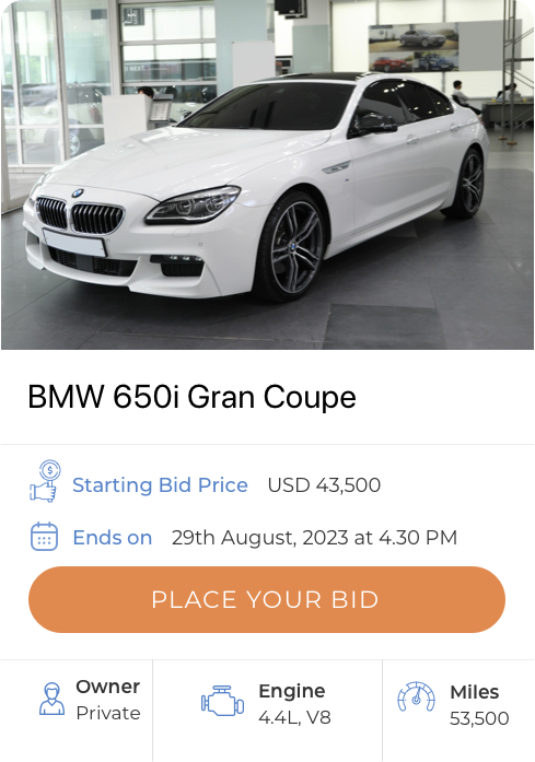 BMW 650i Gran Coupe M8