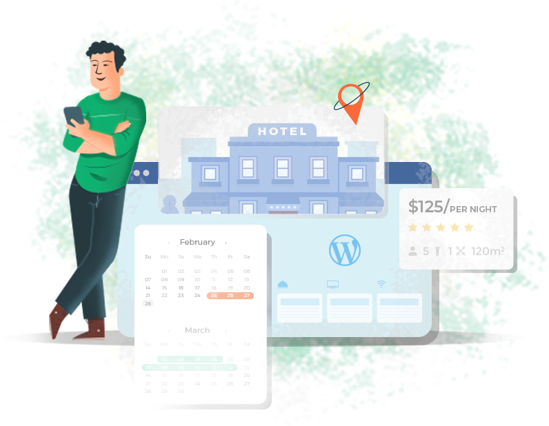 Custom WordPress Plugin and UI/UX Development for Hotel Booking Engine Provider