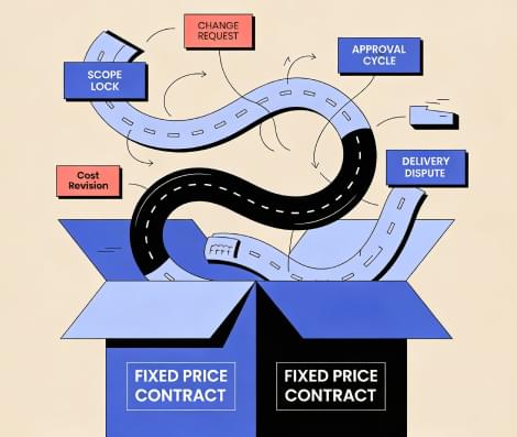Illustration of a constrained fixed-price contract pathway